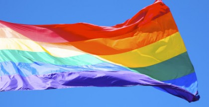Rainbow flag at Harvey Milk Plaza, San Francisco, California